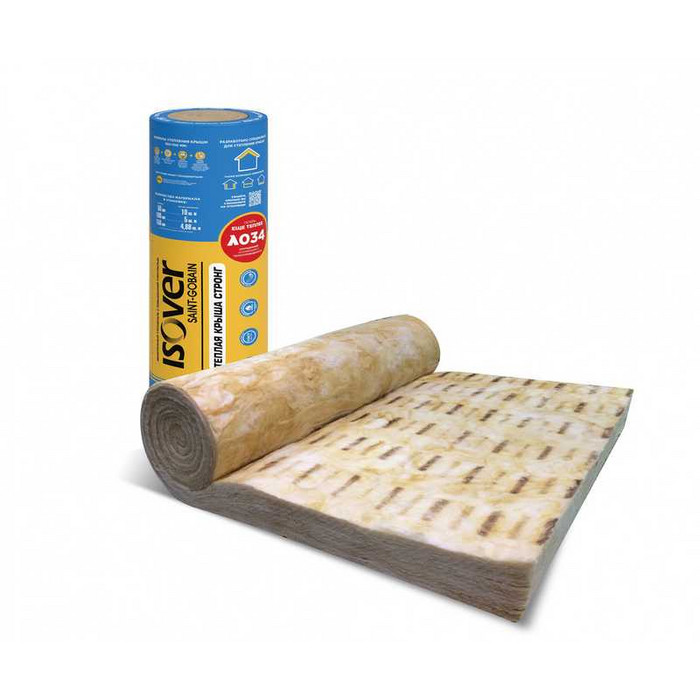 Утеплитель Isover Изовер Тёплая Крыша Стронг 150х1220х4000